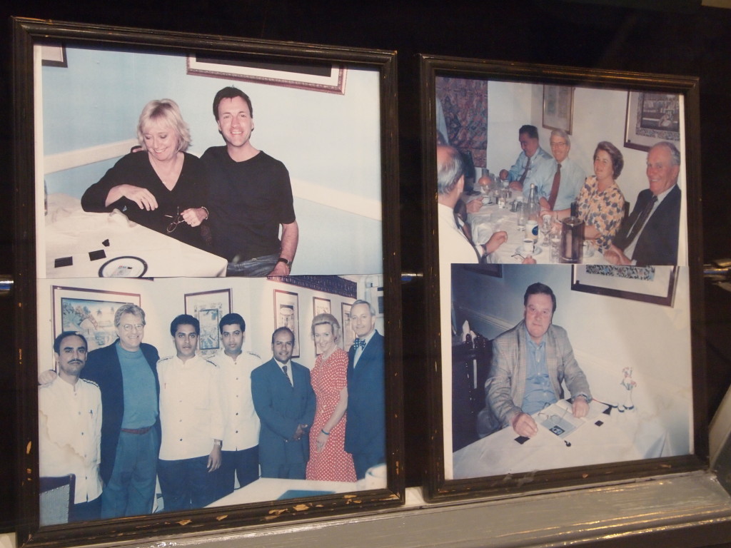 Richard & Judy, John Major, Jerry Springer, Ken Clarke in the window of Gandhi's, Kennington