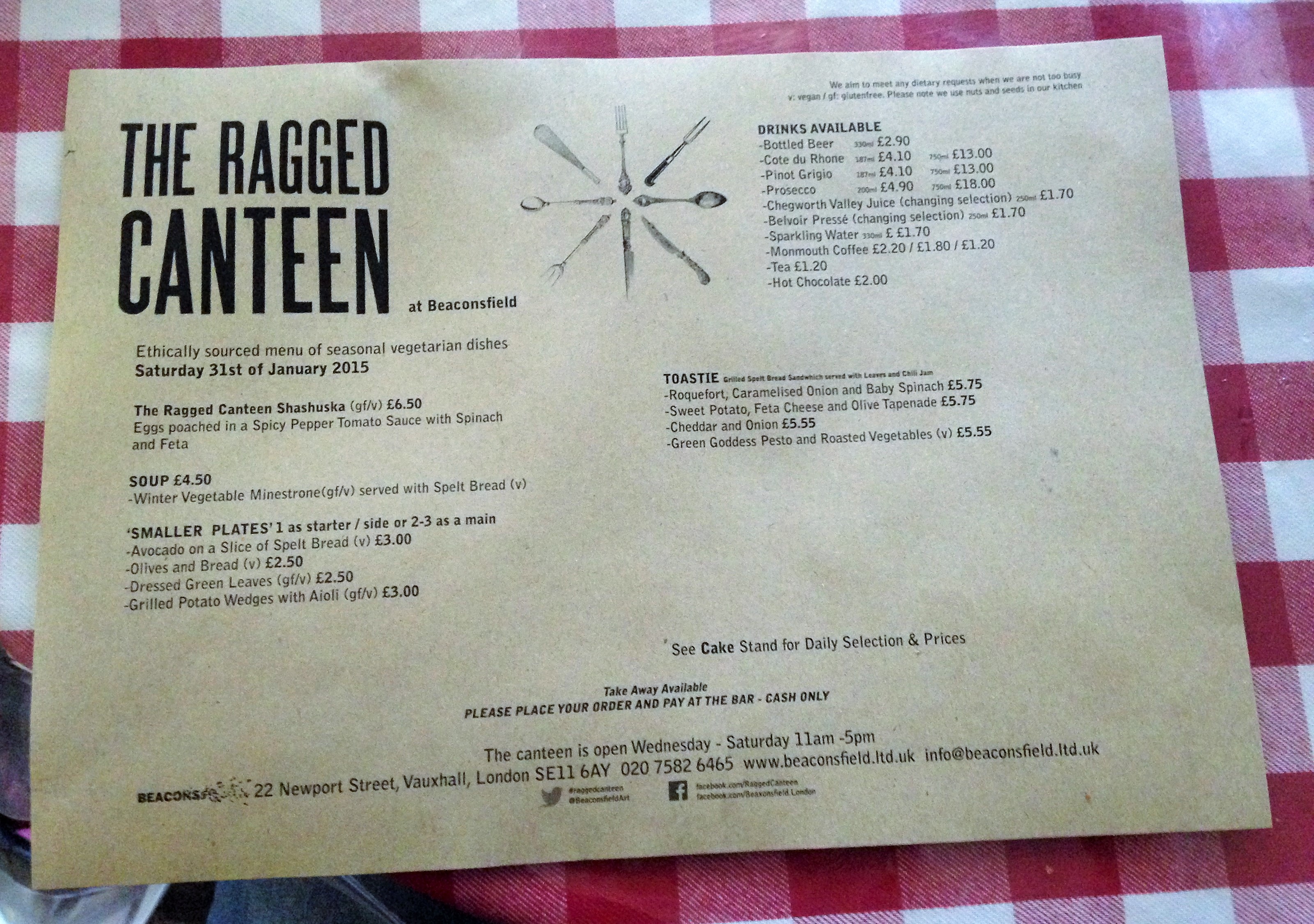 The Ragged Canteen Saturday brunch menu - kenningtonrunoff.com