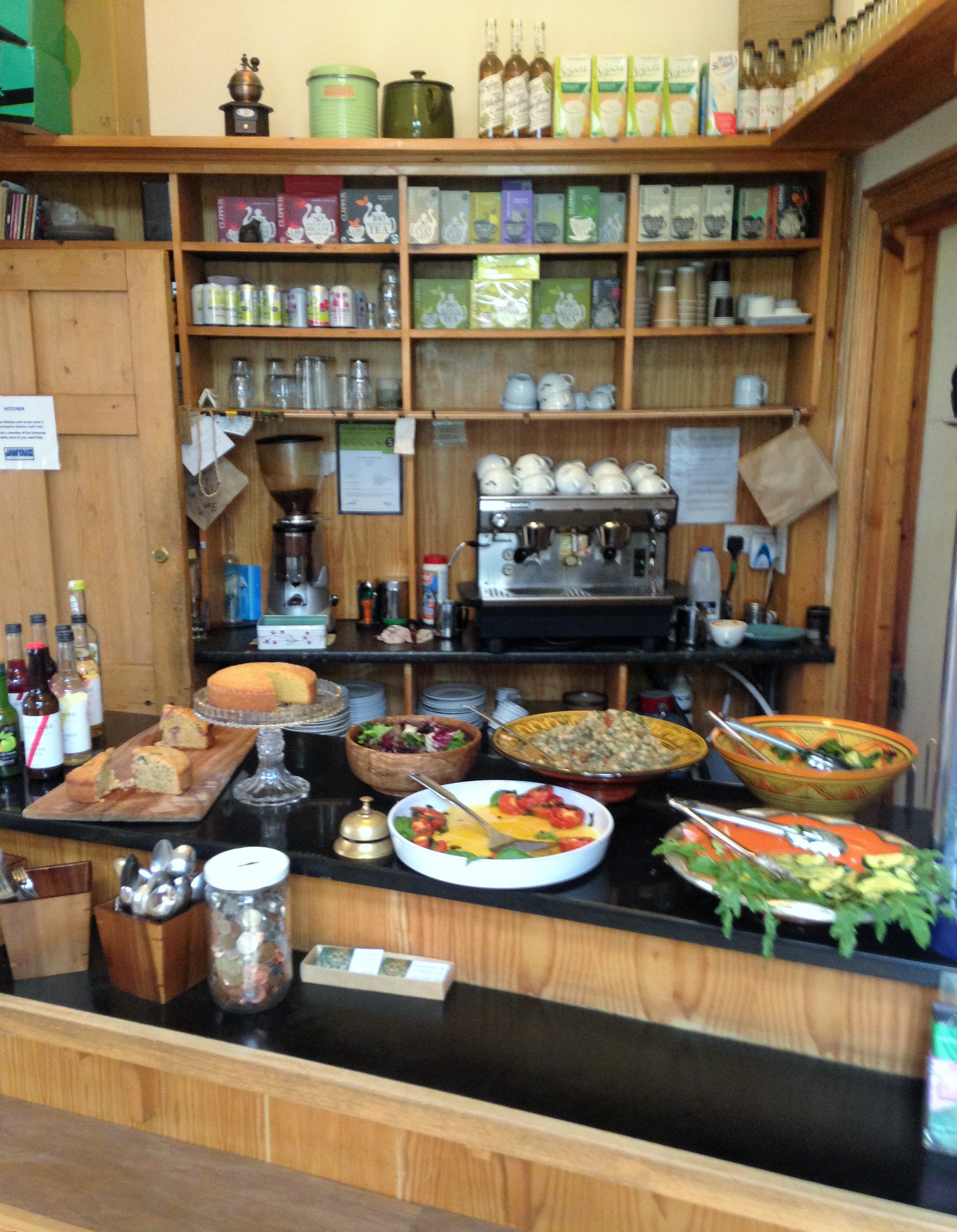 The counter at Jamyang Buddhist Centre Cafe - kenningtonrunoff.com