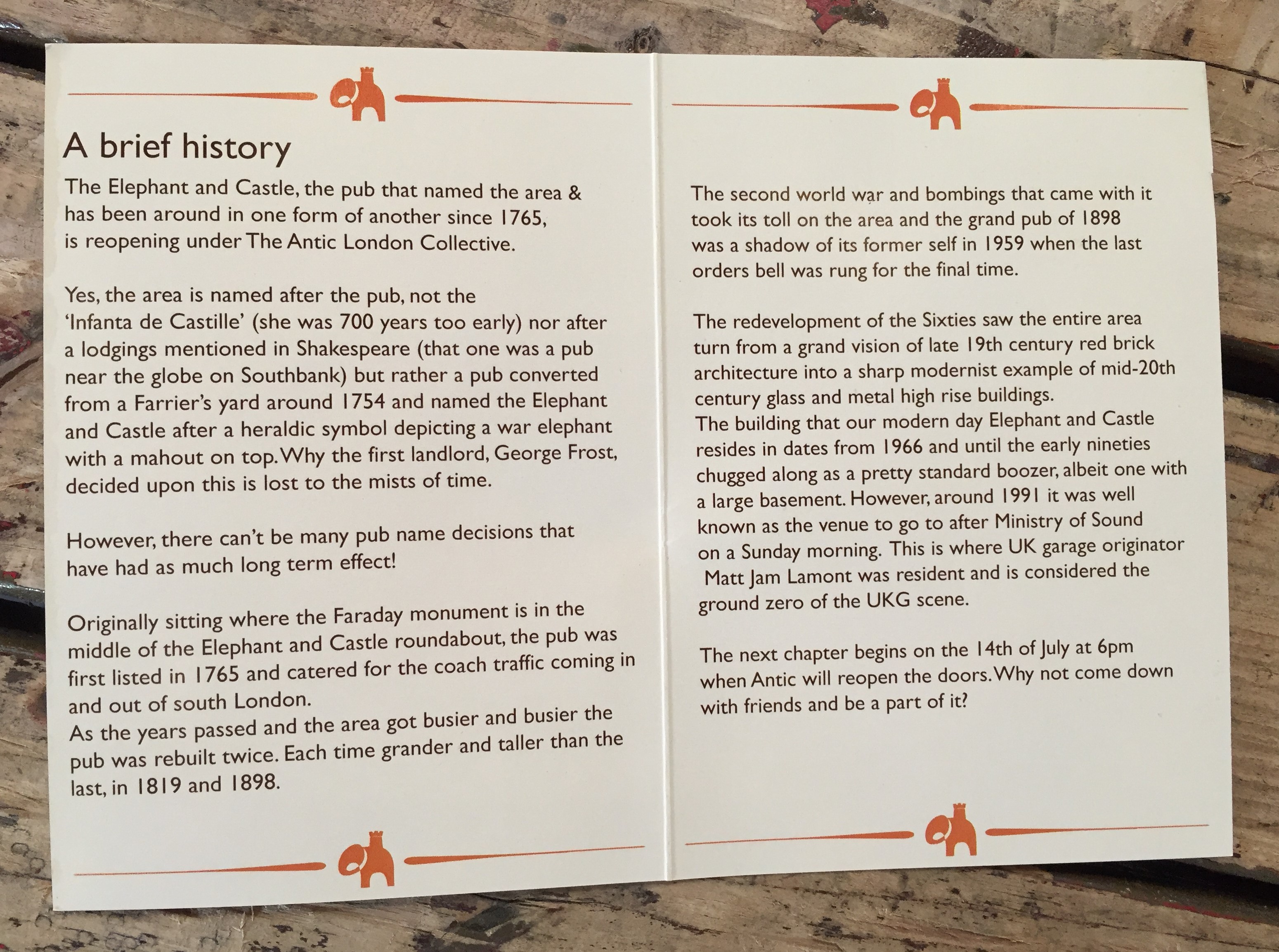 history of the Elephant & Castle pub - kenningtonrunoff.com