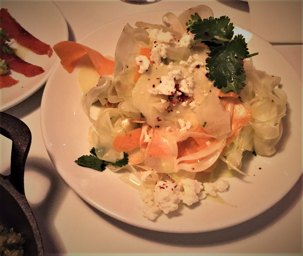 Shaved roots salad, feta, toasted almonds at Louie Louie - kenningtonrunoff.com