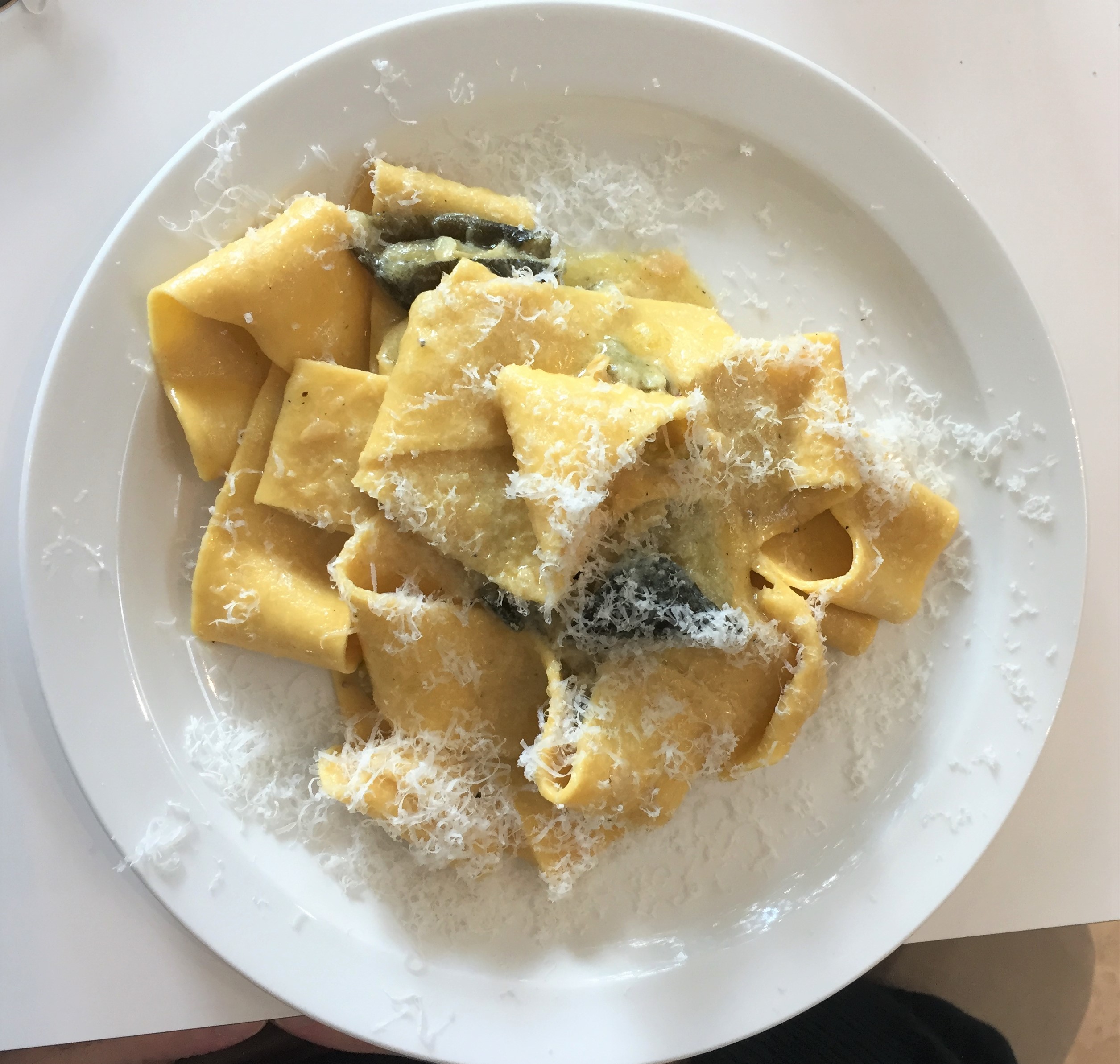 Pappardelle, courgettes and parmesan at The Garden Cafe Museum - kenningtonrunoff.com